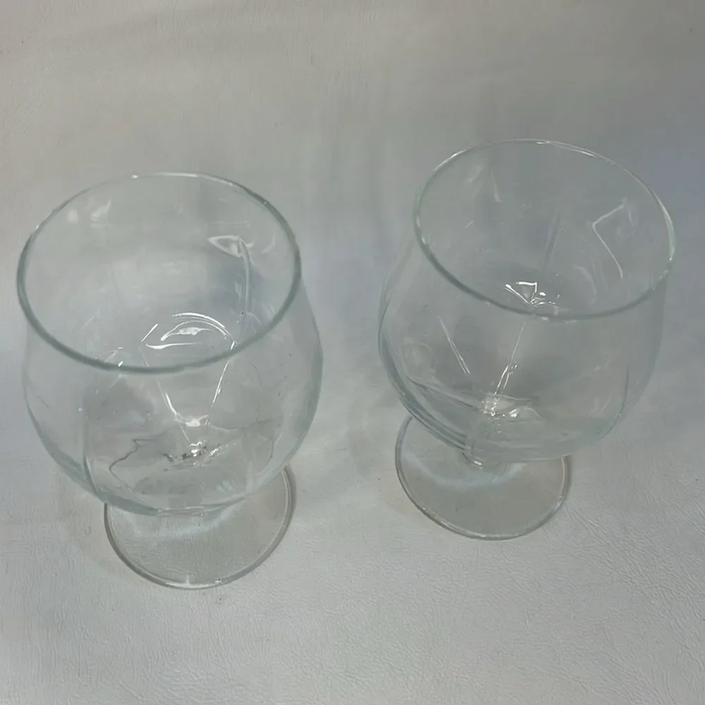 Baileys Irish Cream Liqueur Glasses 6 Oz Set 2 Stamp Logo 4 1/4 Tall 2 1/4 Round
